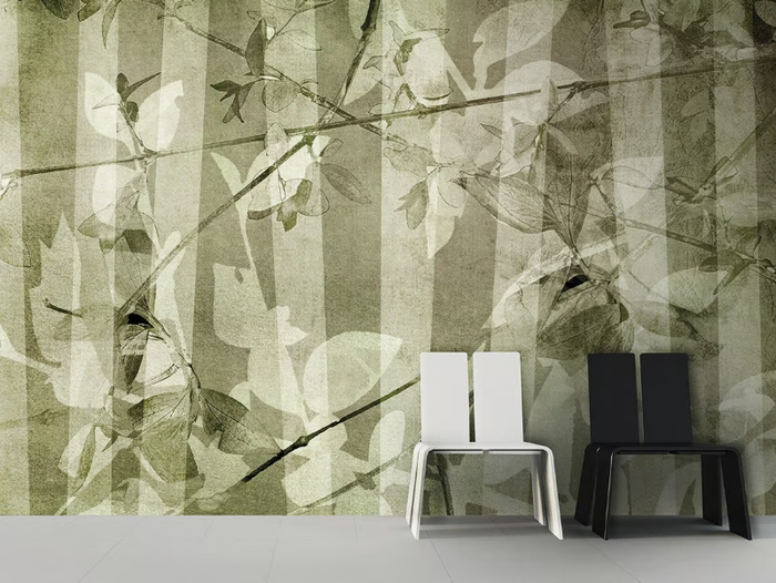 LEAVES - Vinyl or fyber glass wallpaper _ N.O.W. Edizioni